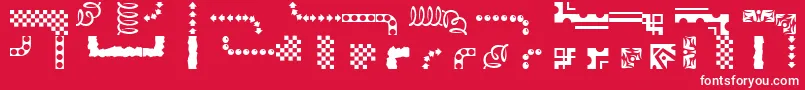 Ezborder Font – White Fonts on Red Background