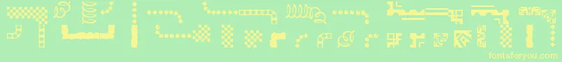 Ezborder Font – Yellow Fonts on Green Background