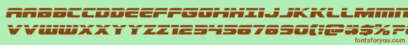 Dekarangerlaserital Font – Brown Fonts on Green Background