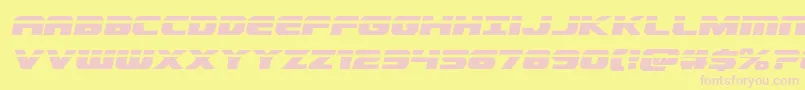 Dekarangerlaserital Font – Pink Fonts on Yellow Background