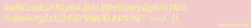 SntAnouvongBoldRegularItalic-Schriftart – Gelbe Schriften auf rosa Hintergrund