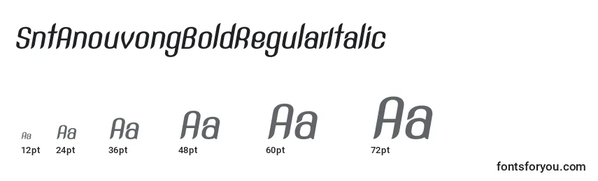SntAnouvongBoldRegularItalic Font Sizes
