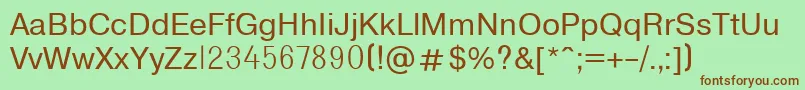 T1131 Font – Brown Fonts on Green Background