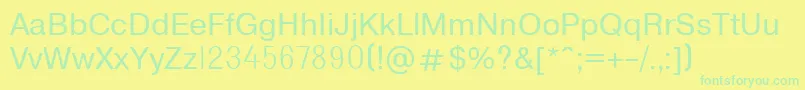 Czcionka T1131 – zielone czcionki na żółtym tle