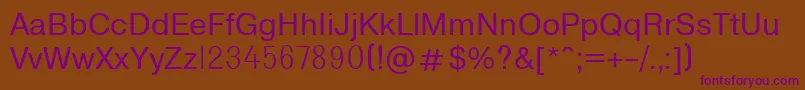 T1131-Schriftart – Violette Schriften auf braunem Hintergrund