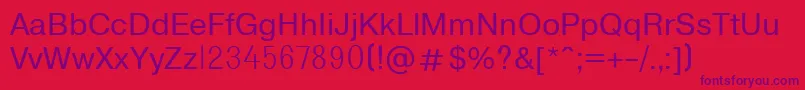 T1131 Font – Purple Fonts on Red Background