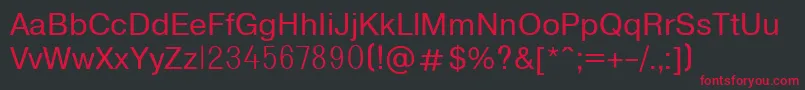 T1131 Font – Red Fonts on Black Background