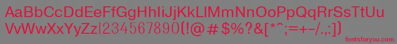 T1131 Font – Red Fonts on Gray Background