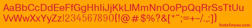 T1131 Font – Red Fonts on Orange Background