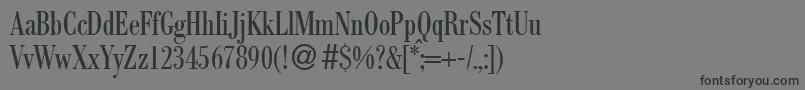 フォントBodocondbNormal – 黒い文字の灰色の背景