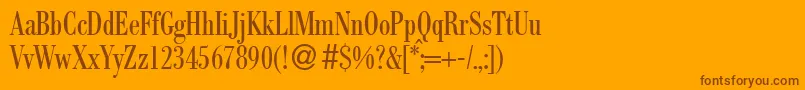 BodocondbNormal Font – Brown Fonts on Orange Background