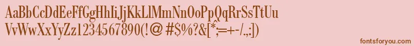 BodocondbNormal Font – Brown Fonts on Pink Background