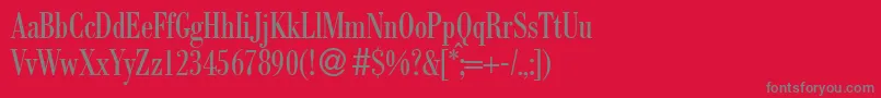 フォントBodocondbNormal – 赤い背景に灰色の文字