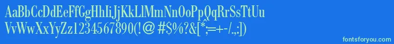 Шрифт BodocondbNormal – зелёные шрифты на синем фоне