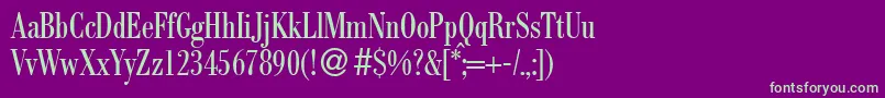 BodocondbNormal Font – Green Fonts on Purple Background