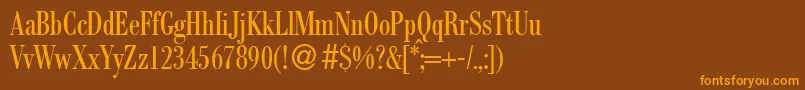 Шрифт BodocondbNormal – оранжевые шрифты на коричневом фоне