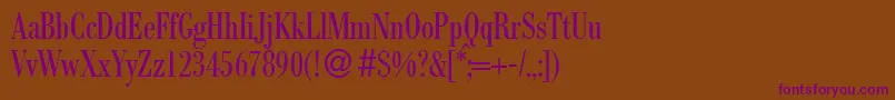 BodocondbNormal Font – Purple Fonts on Brown Background