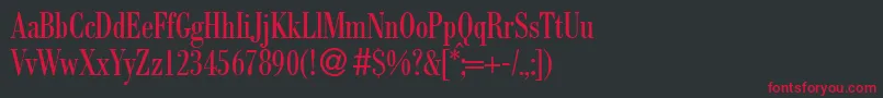 BodocondbNormal Font – Red Fonts on Black Background