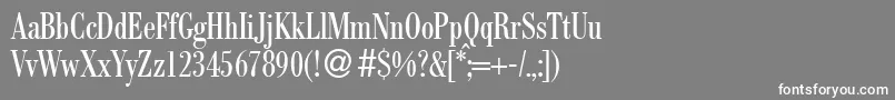 フォントBodocondbNormal – 灰色の背景に白い文字