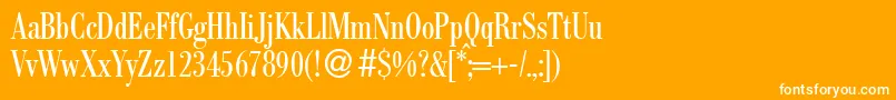 フォントBodocondbNormal – オレンジの背景に白い文字