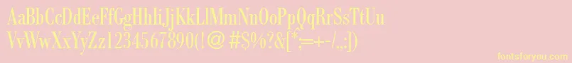 BodocondbNormal Font – Yellow Fonts on Pink Background