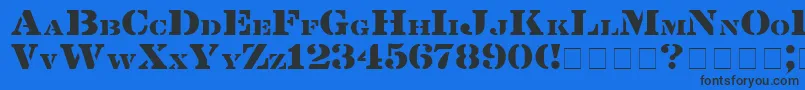 Lintsec Font – Black Fonts on Blue Background