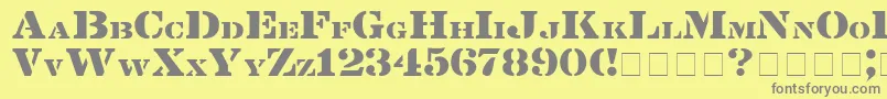 Lintsec Font – Gray Fonts on Yellow Background