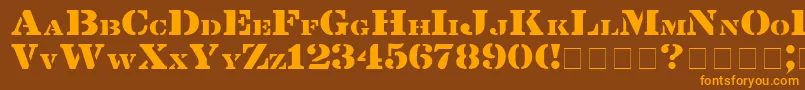 Lintsec Font – Orange Fonts on Brown Background