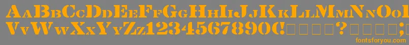 Lintsec Font – Orange Fonts on Gray Background