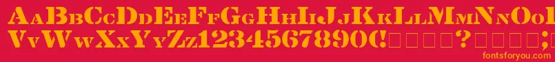 Lintsec Font – Orange Fonts on Red Background