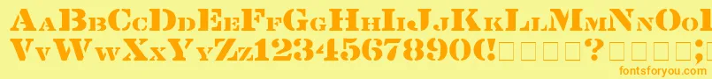 Lintsec Font – Orange Fonts on Yellow Background