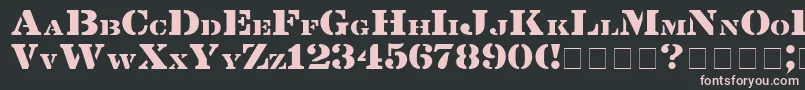 Lintsec Font – Pink Fonts on Black Background