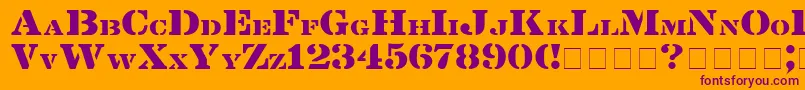 Lintsec Font – Purple Fonts on Orange Background