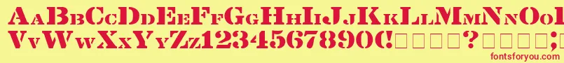 Lintsec Font – Red Fonts on Yellow Background