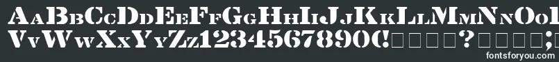 Lintsec-fontti – valkoiset fontit mustalla taustalla
