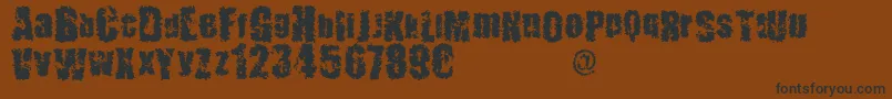 5+Mentarios Font – Black Fonts on Brown Background