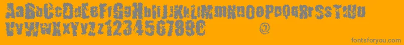 5+Mentarios Font – Gray Fonts on Orange Background