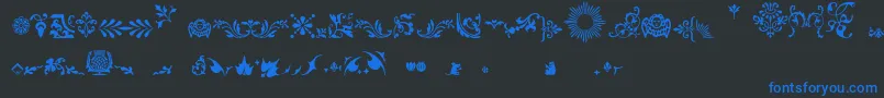 Fts3 Font – Blue Fonts on Black Background