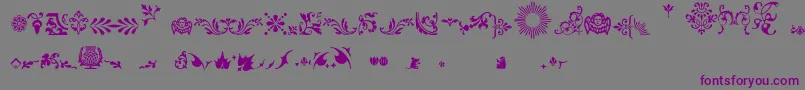 Fts3-Schriftart – Violette Schriften auf grauem Hintergrund