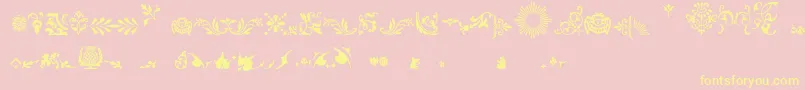 Fts3 Font – Yellow Fonts on Pink Background