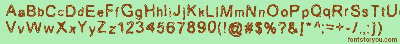 Erozion Font – Brown Fonts on Green Background