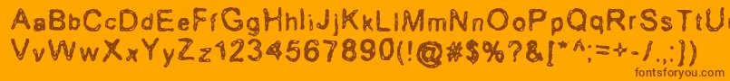 Erozion Font – Brown Fonts on Orange Background