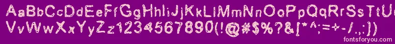 Erozion Font – Pink Fonts on Purple Background