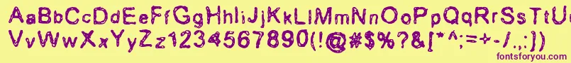 Erozion Font – Purple Fonts on Yellow Background