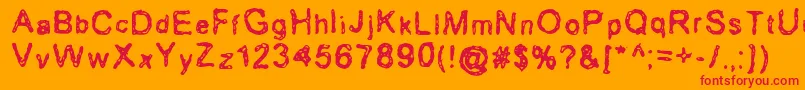 Erozion Font – Red Fonts on Orange Background