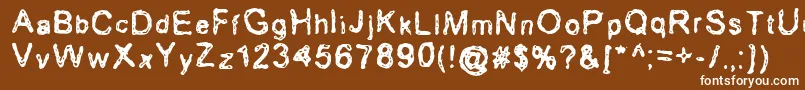 フォントErozion – 茶色の背景に白い文字