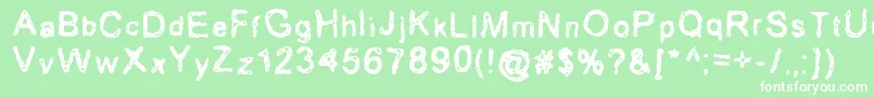 Erozion Font – White Fonts on Green Background