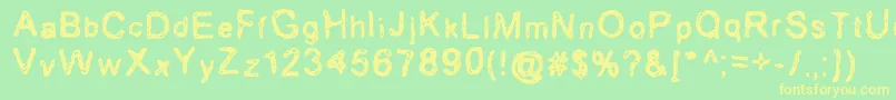 Erozion Font – Yellow Fonts on Green Background