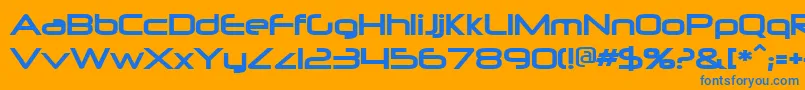 フォントNeuropolitical – オレンジの背景に青い文字