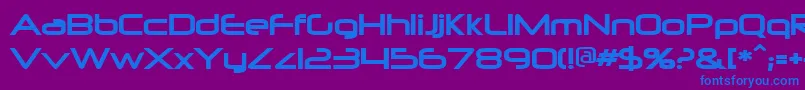 フォントNeuropolitical – 紫色の背景に青い文字